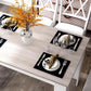 Wooden Dining Table For Four 47 By 28 Inches White Gray