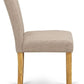 Abbott Parson Dining Chairs Light Tan Linen Set of 2