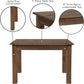 Rustic Brown Solid Wood Dining Table 46x30 Seats 4