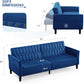 77Inch Velvet Convertible Sofa Bed Featuring Armrests-2