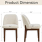 Beige Upholstered Dining Chairs Set With Rubberwood
