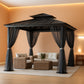 10x10 Hardtop Gazebo Aluminum Frame Outdoor Weatherproof