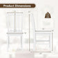 White Curved Back Dining Chairs Collection Edition