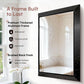 24X32Inch Beveled Aluminum Framed Mirror Brushed Black