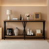 Sofa Console Table 70.9 Inch Industrial Grade Brown