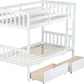 White Premium Grade Rubberwood Bunk Bed Drawers ProLine