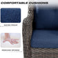 Comfortable Outdoor Wicker Chair Set with Cushions
