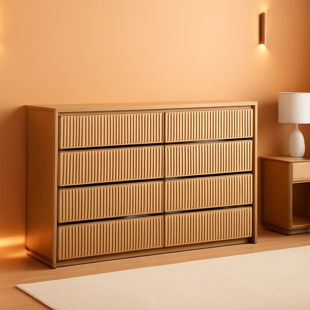 9 Drawer Dresser Chest With PolishedMarbleTabletop