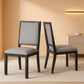 Espresso Upholstered Solid Wood Dining Chairs 19Inch