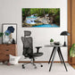 Tropical Waterfall Land scape Wall Art Canvas 71x36in