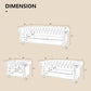 Beige Velvet Sectional Sofa Set With Button Tufting