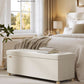 Cappuccino Beige Velvet Storage Ottoman Bench Folding