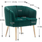 Green Velvet Accent Chair With Gold Legs For Living Room Furniture