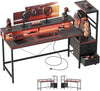 Multifunctional Gaming Desk With Integrated LED Lighting