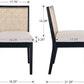 Rattan Dining Chairs Set Of Six Two Tone Black Cream Finish