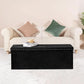 Black Premium Velvet Storage Ottoman Bench Bedroom