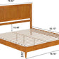 Charlotte King Solid Hardwood Platform Bed Hazelnut