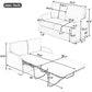 2 In 1 Velvet Sleeper Sofa With USB Port Convertible Loveseat Bed Soft Velvet Upholstery For Small Living Rooms Guests