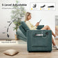 65Inch Sleeper Sofa Bed CorduroyFabric Emerald Green-3