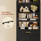 Modern Arched Black Bookcase With Adjustable Shelves