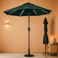 9ft Weatherproof Outdoor Solar LED Patio Umbrella Pro