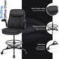 Adjustable Height Leather Drafting Chair For Standing Desk