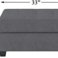 Dark Gray Upholstered Ottoman With Concealed Storage