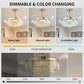 UltraQuiet 42 Inch Fandelier Ceiling Fan Remote LED