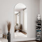Arched FullLength Aluminum Framed Floor Mirror White