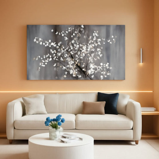 Premium Oversized Canvas Wall Art 20x40 Inches White