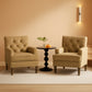 Brown Upholstered Accent Chair With Thick Cushions