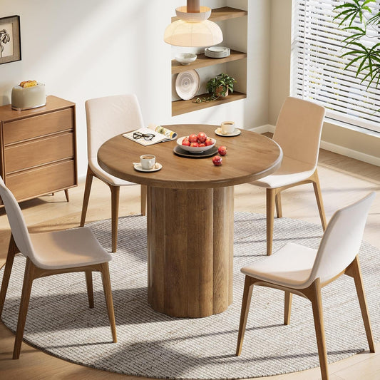 Circular Dining Table Thirty One Inch Sturdy Base Design