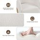 Ivory Boucle Accent Chairs Set Of 2 With Gold Legs