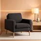 Black Modern Accent Armchair With Ergonomic Deep Seat For Living Room