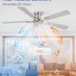 52-Inch Brushed Nickel Flush Mount Ceiling Fan