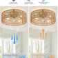 Bohemian Luminous Caged Ceiling Flush Mounted Fans