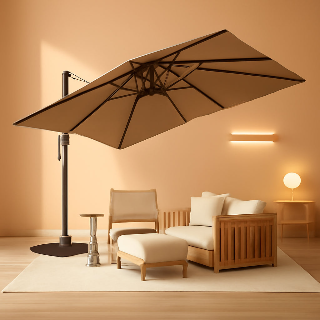 10 Ft Cantilever Patio Umbrella UV Resistant Outdoor