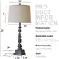 27.75 Inch Industrial Timeworn Farmhouse Table Lamps USB