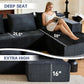 Modular Contemporary Sectional Sofa Right Facing Grey