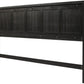 Rustic Black King Headboard - Durable Mahogany Wood