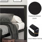 Queen Metal Platform Bed Frame With Storage Black Oak