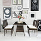 5 Piece Outdoor Patio Wicker Dining Set With Tempered Glass Table