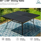 9 Piece Patio Dining Set 60 Inch Square Table Blue
