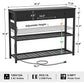 Black Console Table With USB Ports And Outlets For Living Room-2