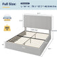 Full Size Corduroy Upholstered Bed Frame Head board