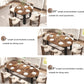 Walnut wood Oval Extendable Dining Table With Leaves