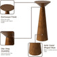 Walnut Round Martini End Table 22 Inch Tall Timber Classic