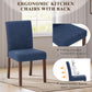 Blue Upholstered Parsons Dining Chairs Contemporary Set