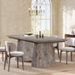 Grey Double Pedestal Rectangular Dining Table Wooden