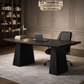 63" Executive Office Desk with Ergonomic Swivel Task Chair Black Set
